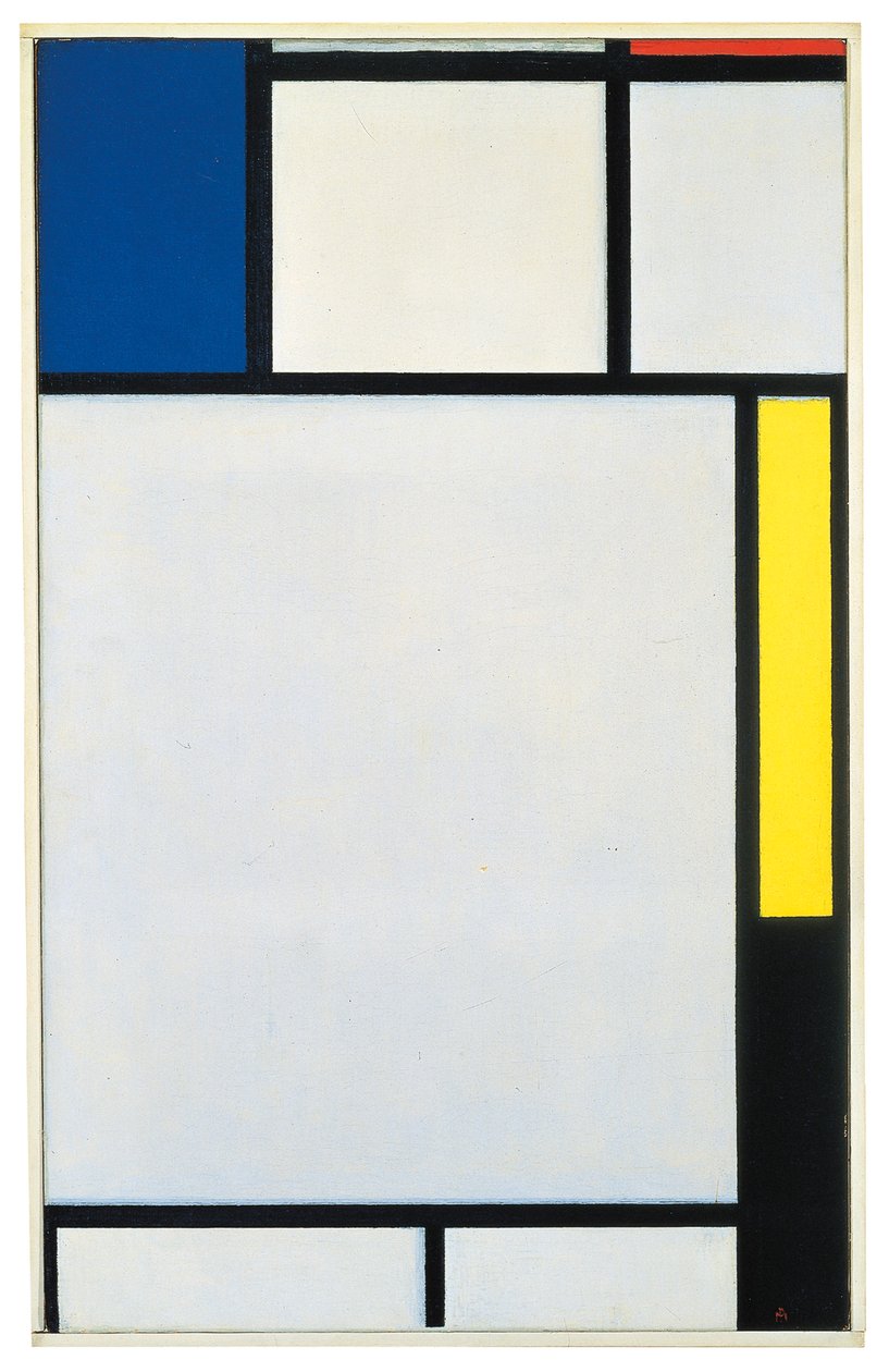 Komposition med blått, rött, gult och svart av Piet Mondrian