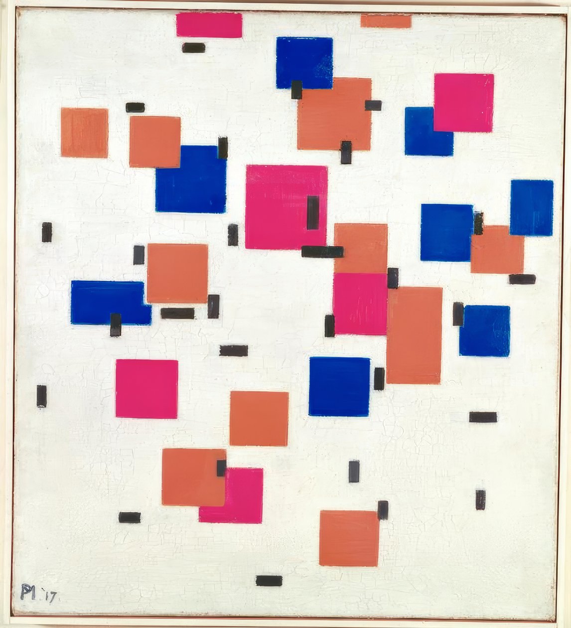 Kompositon i färg A av Piet Mondrian
