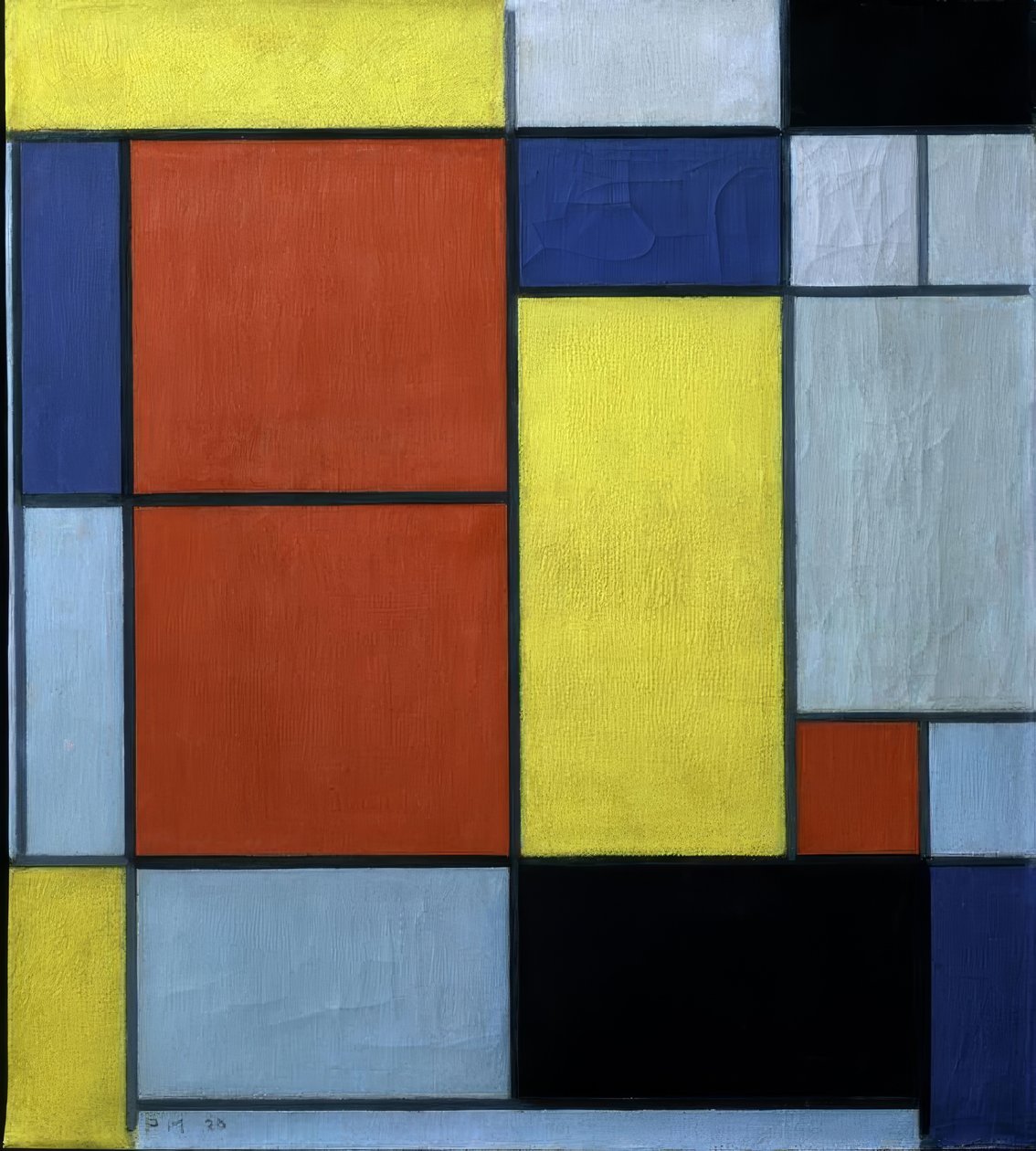 Komposition II av Piet Mondrian