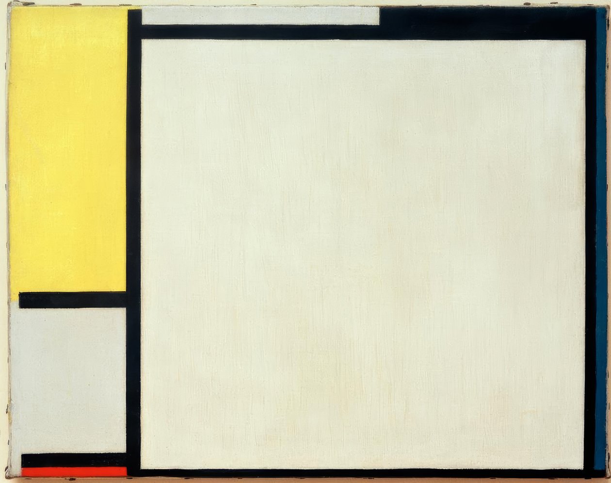 Komposition med gult, svart, blått, rött och grått av Piet Mondrian
