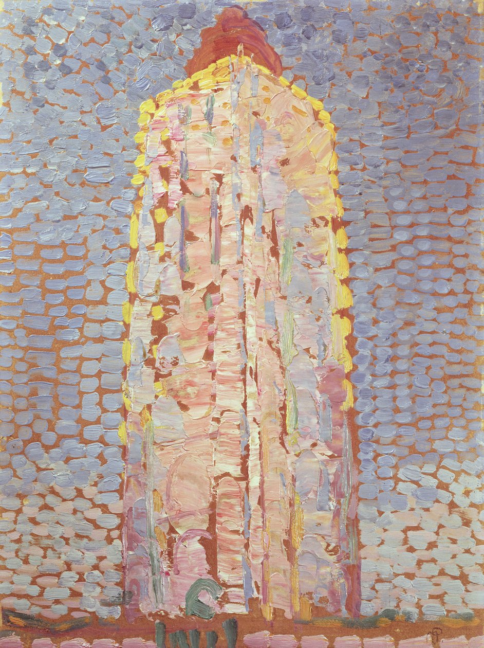 Fyren vid Westkapelle i Orange av Piet Mondrian