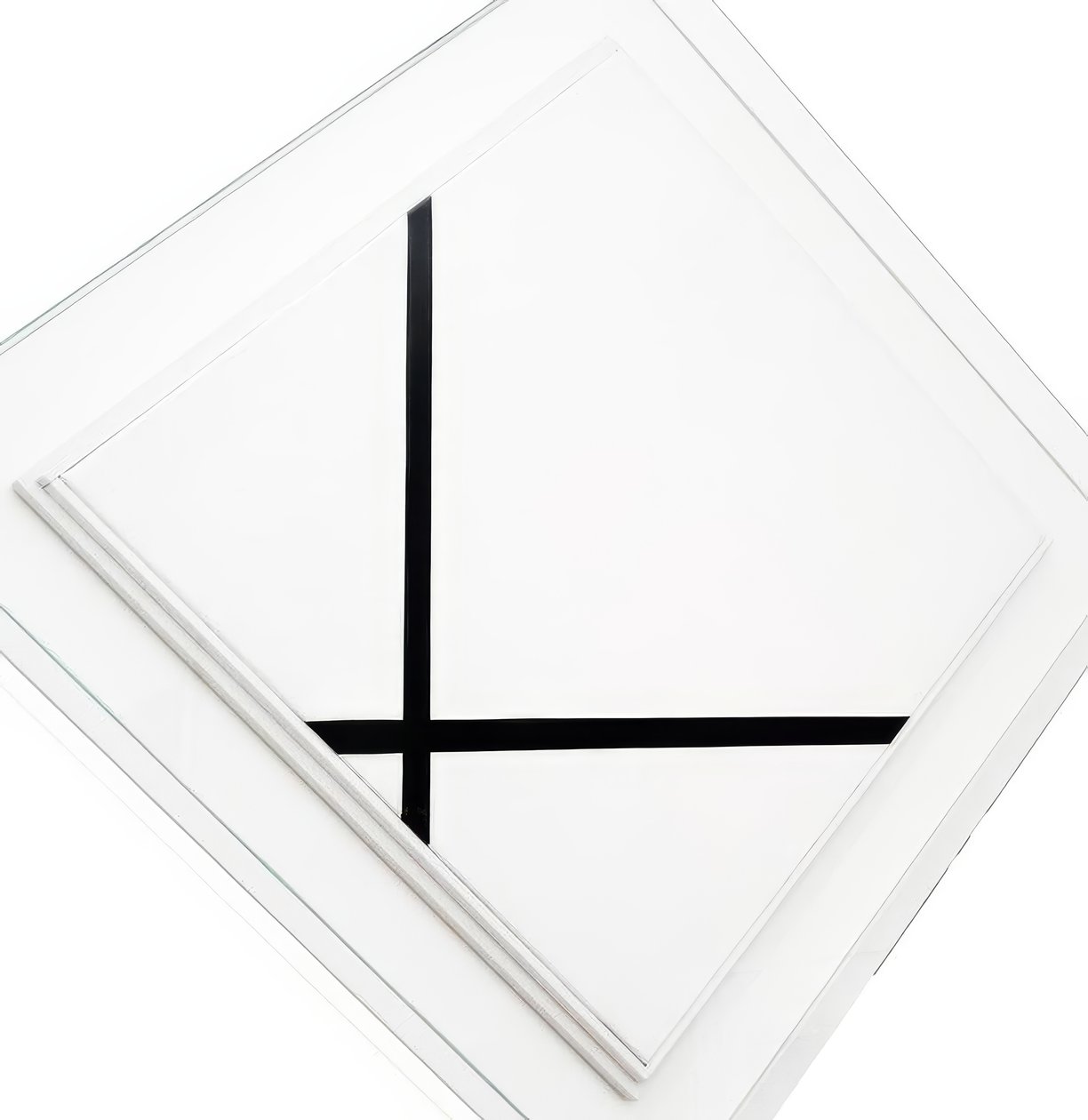Pastillkomposition med två linjer (olja på duk) av Piet Mondrian