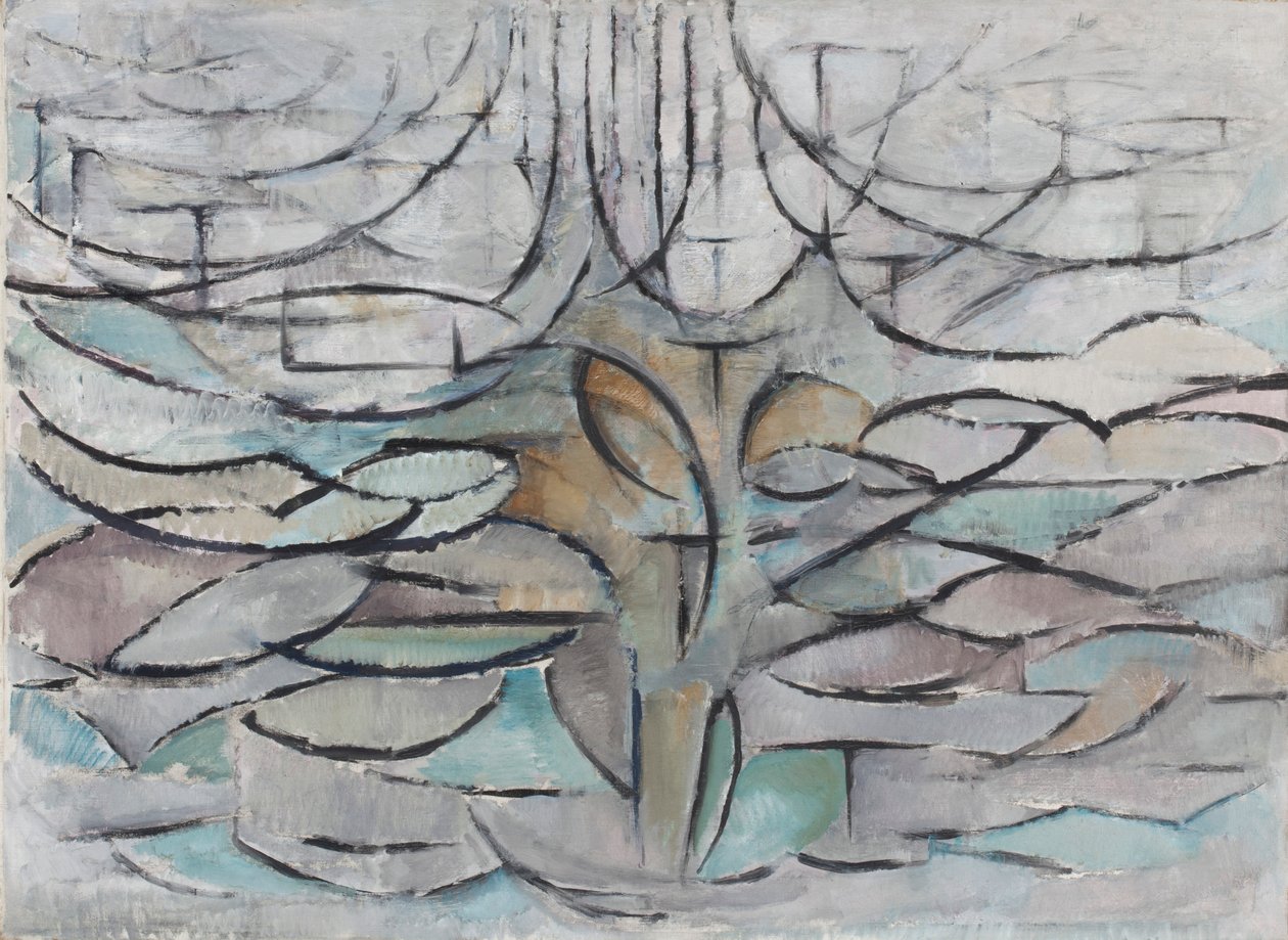 Det blommande äppelträdet, 1912. av Piet Mondrian