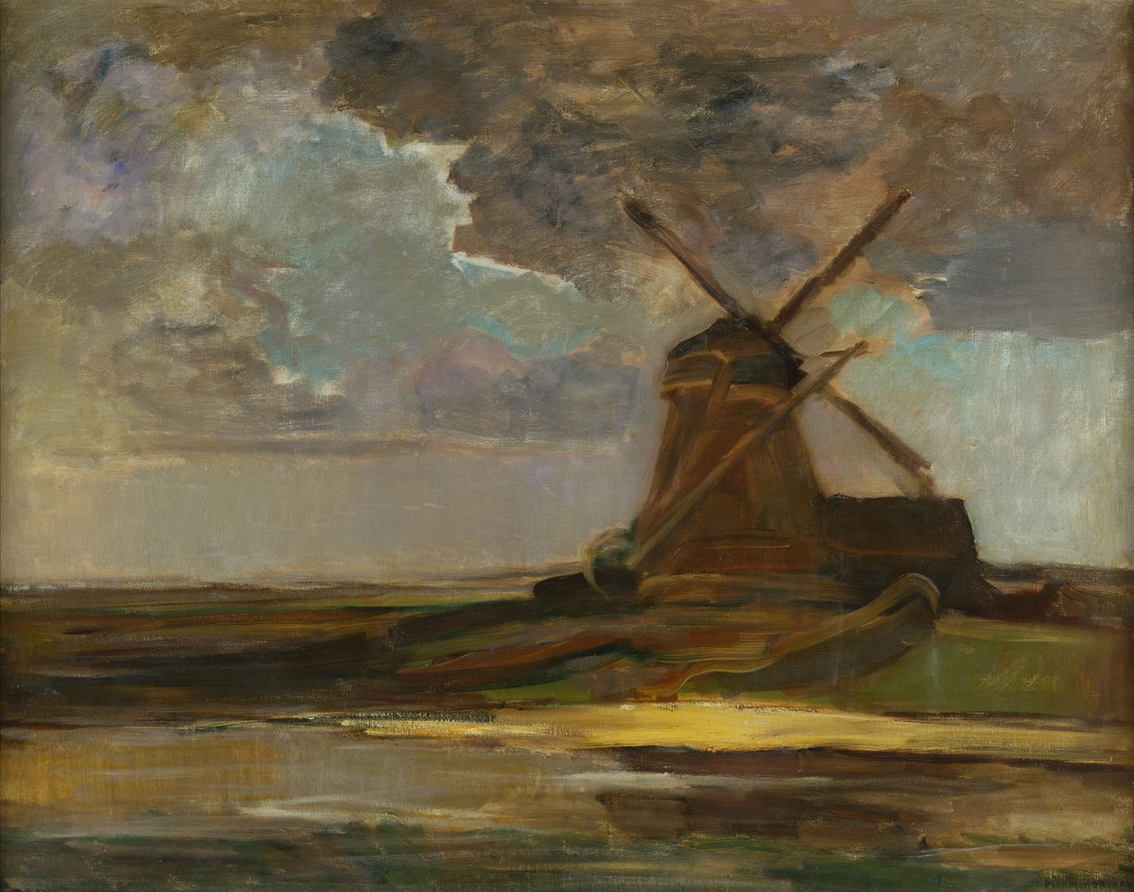 Windmill in the Gein, ca 1906-07 (olja på duk) av Piet Mondrian