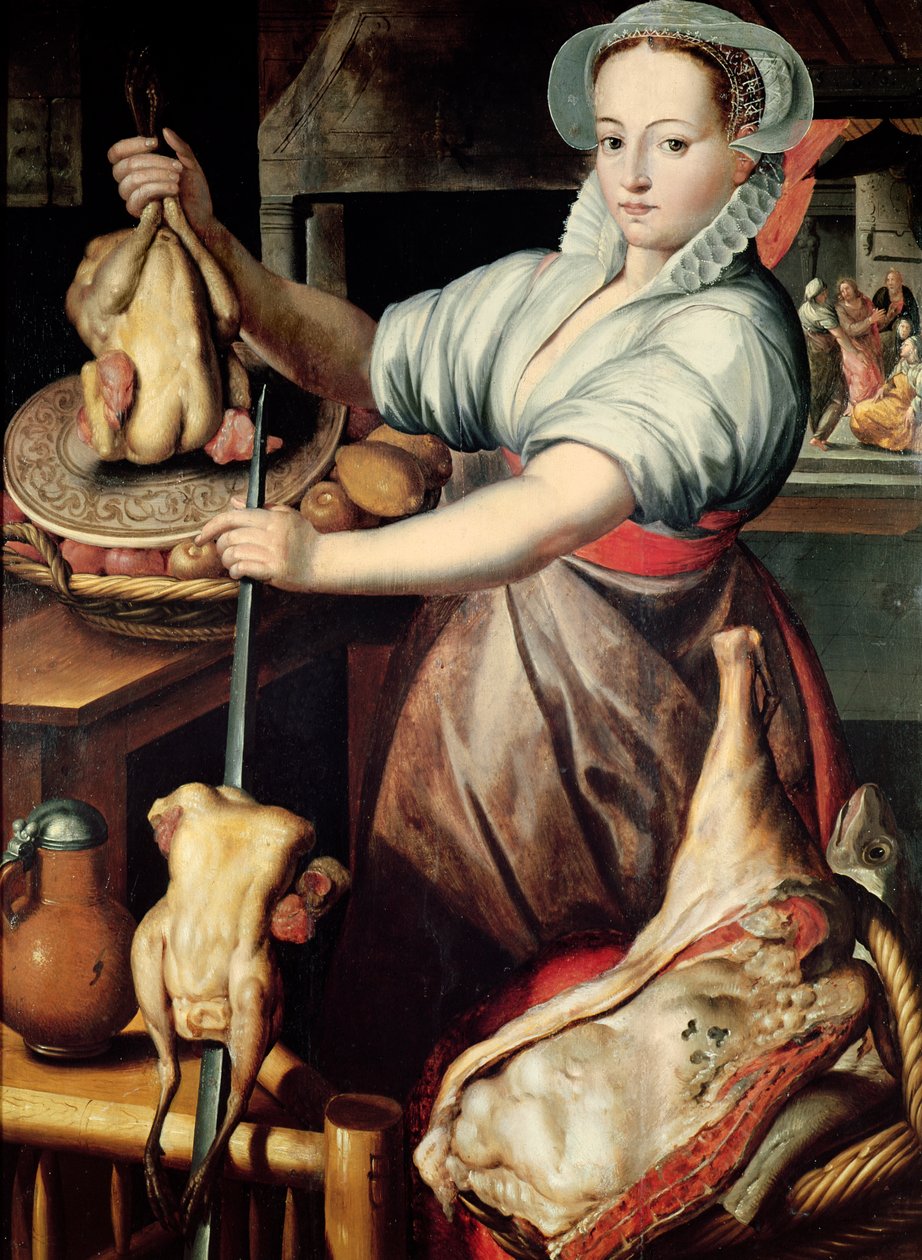 Martha förbereder middag för Jesus av Pieter Aertsen