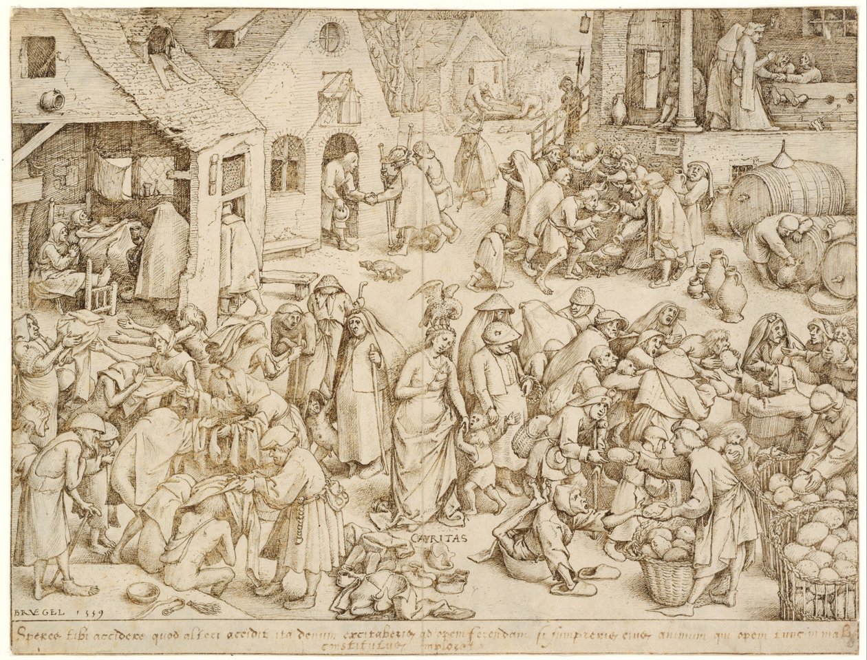 Caritas (välgörenhet) av Pieter Bruegel the Elder
