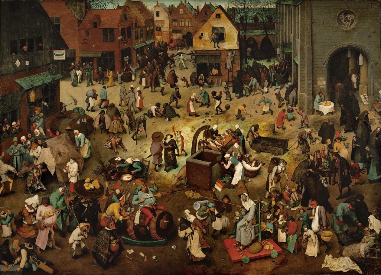 Kamp mellan karneval och fastan, 1559 (olja på ekpanel) av Pieter Bruegel the Elder