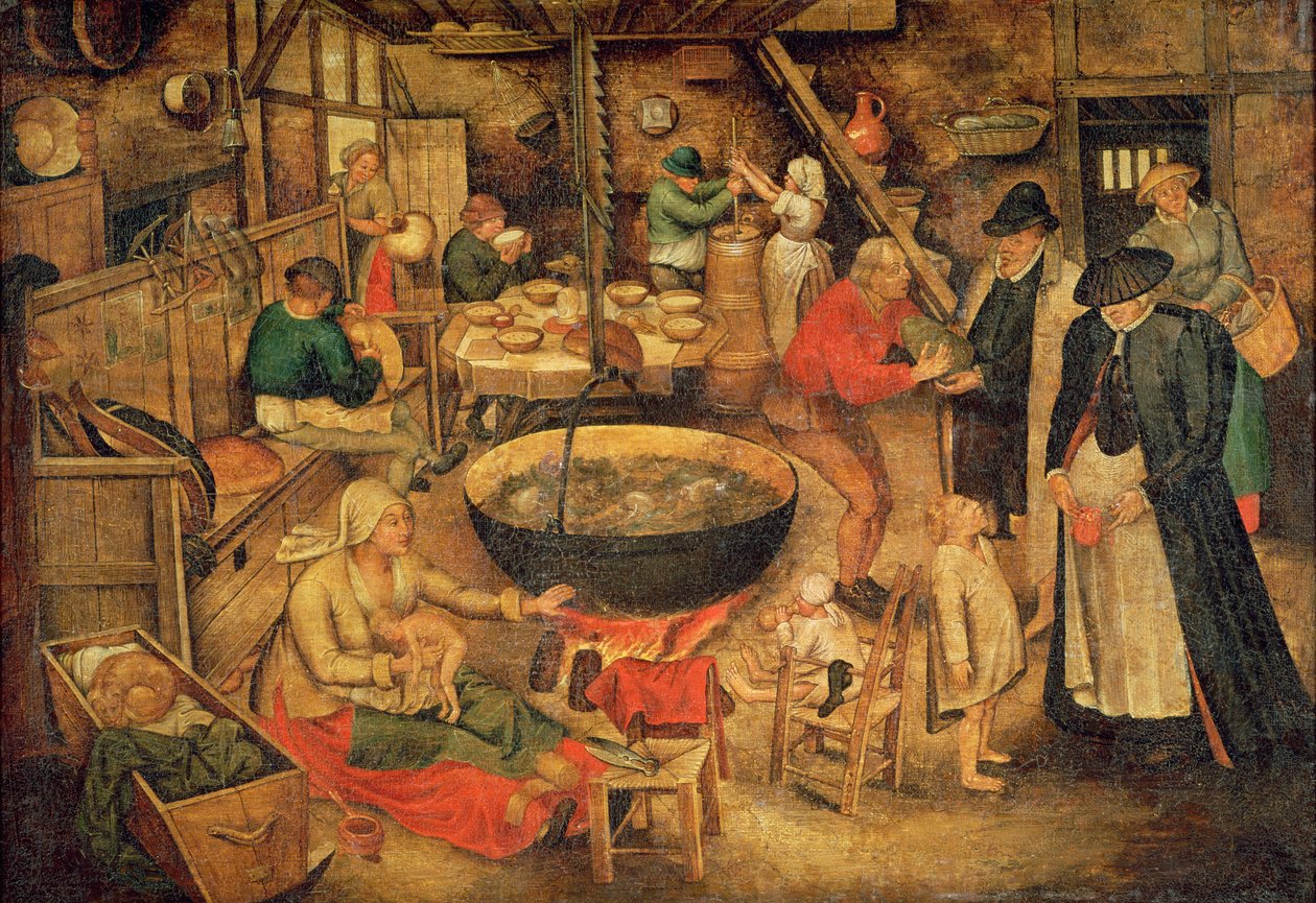 Interiör av en bondgård av Pieter Bruegel the Elder