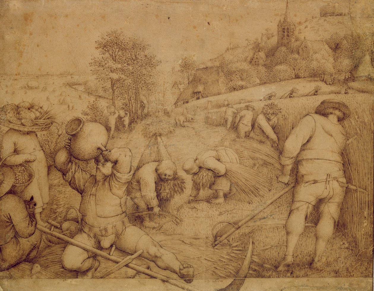 Sommar, 1568 (penna och bläck på papper) av Pieter Bruegel the Elder