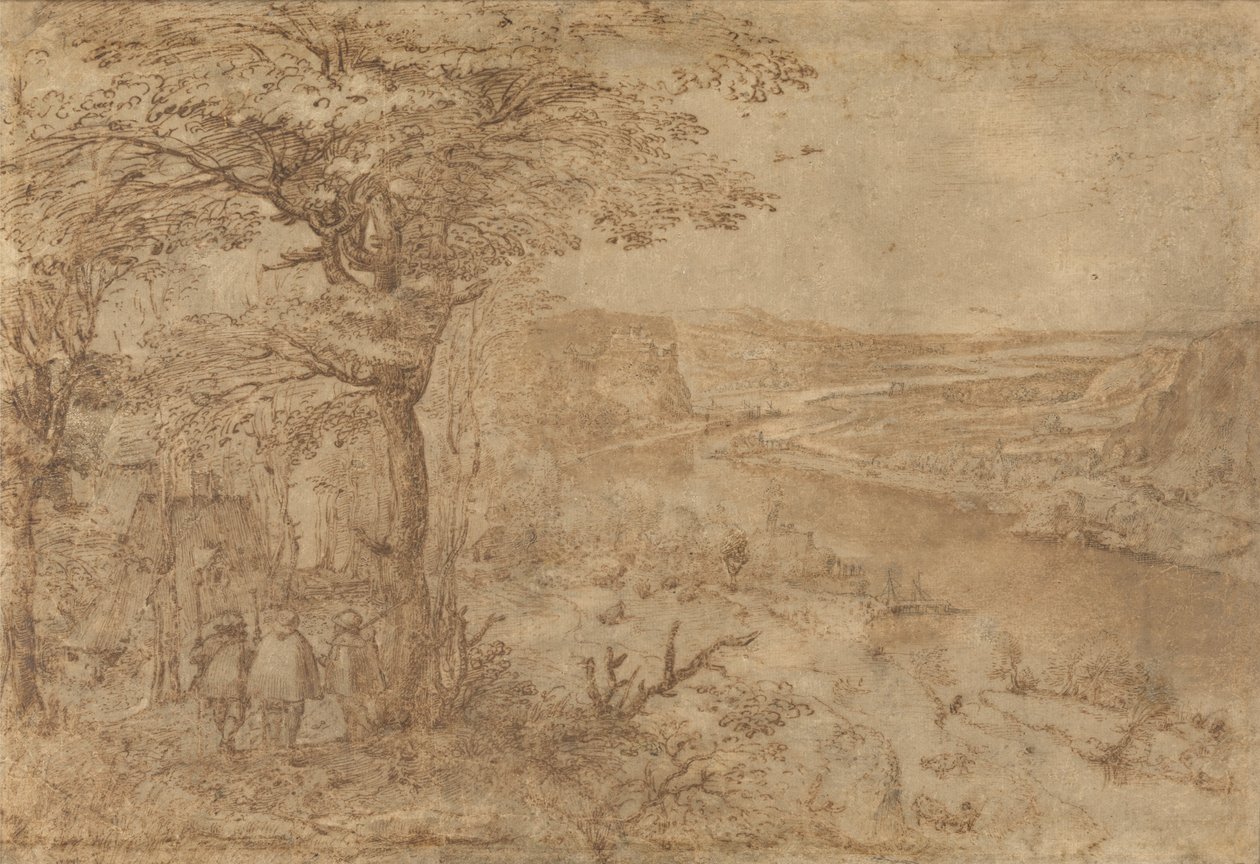 Landskap med pilgrimsmärkning av Pieter Bruegel the Elder