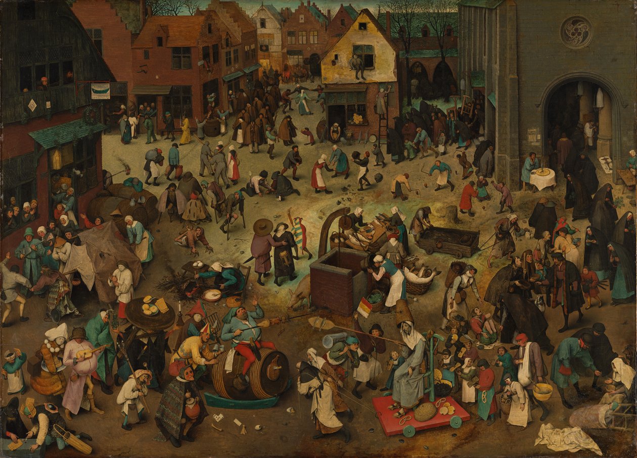 Kampen mellan karneval och fastan av Pieter Bruegel the Elder