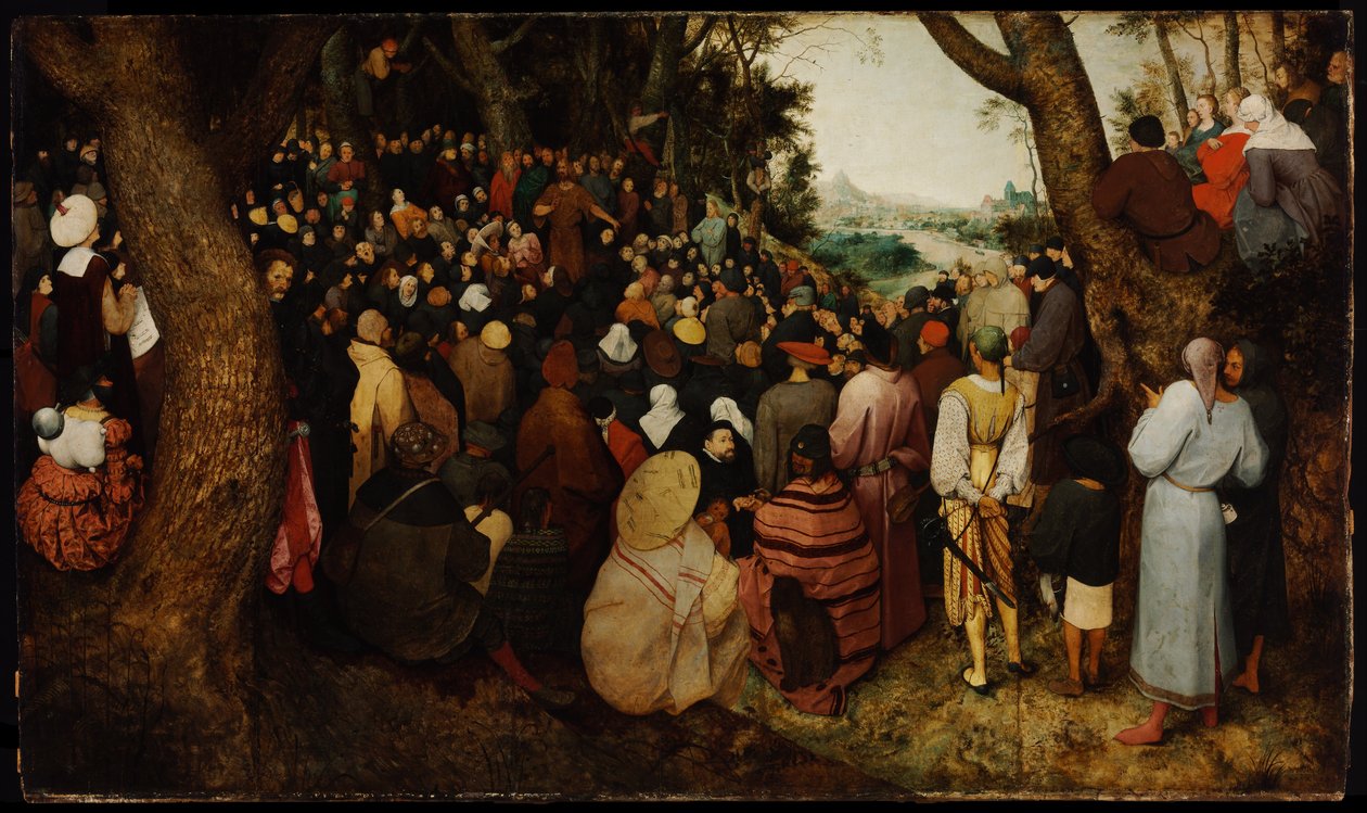 The Sermon of Saint John the Baptist  av Pieter Bruegel the Elder