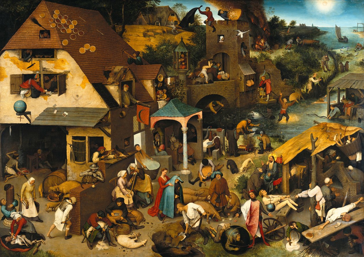Die niederländischen Sprichwörter av Pieter Bruegel the Elder
