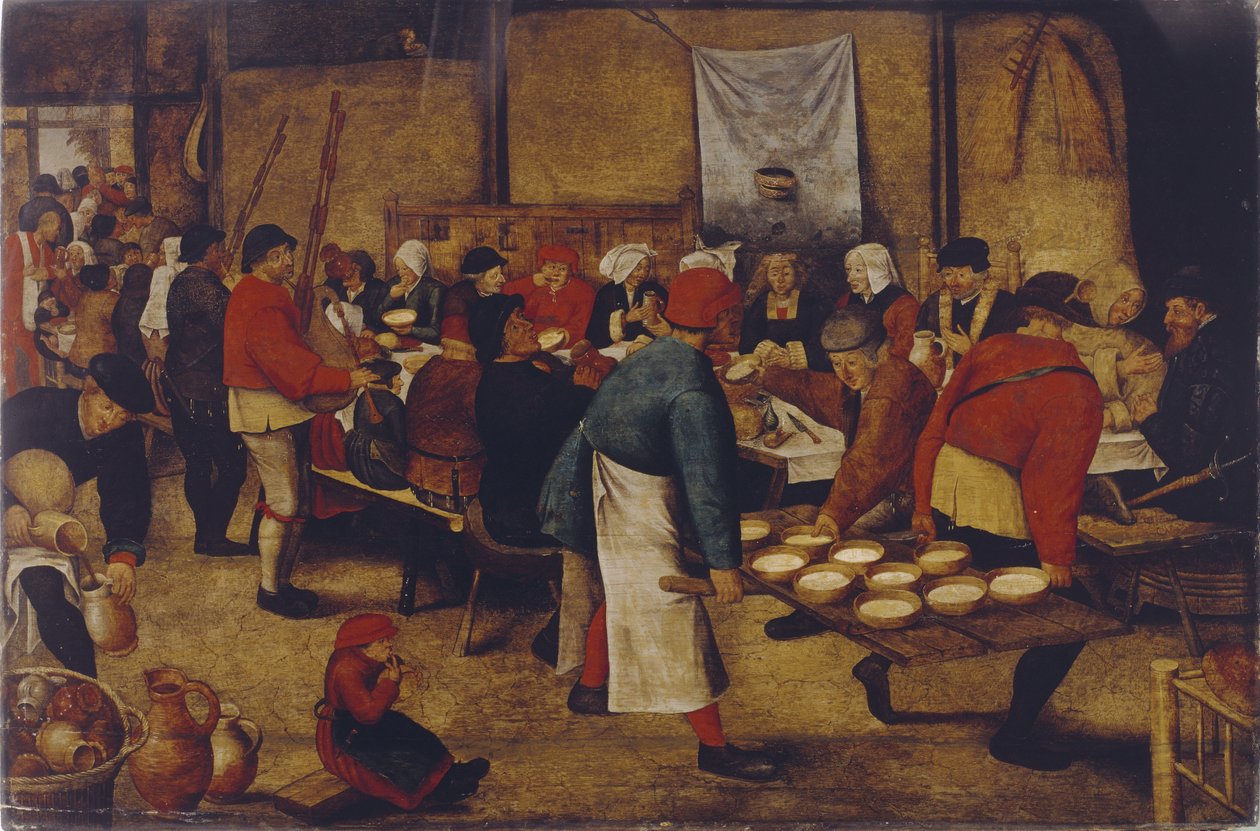 Bruiloftsmaal in de schuur av Pieter Brueghel the Younger