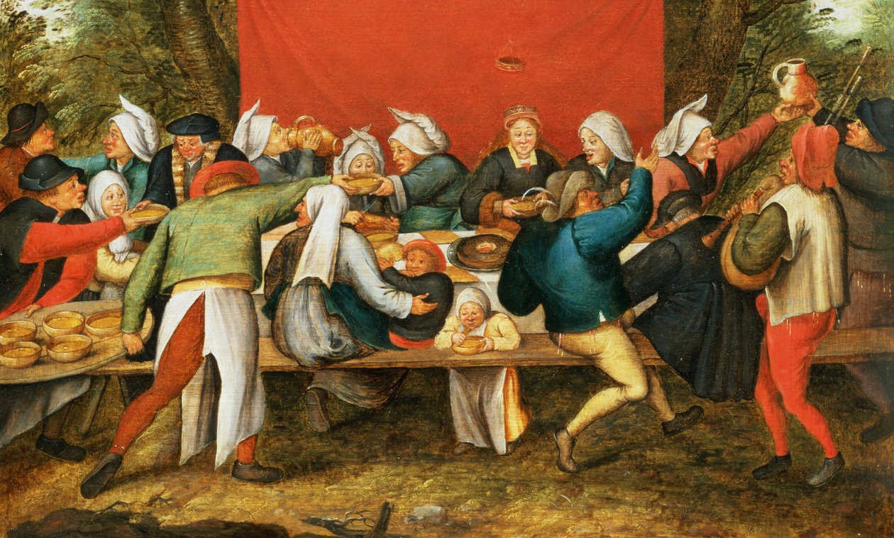 Bröllopsfest (panel) av Pieter Brueghel the Younger