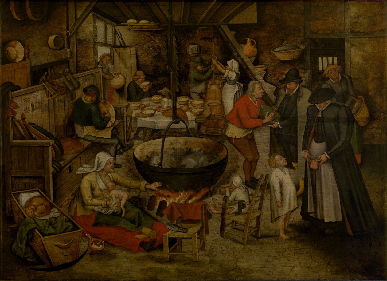 Bezoek aan de hoeve  av Pieter Brueghel the Younger