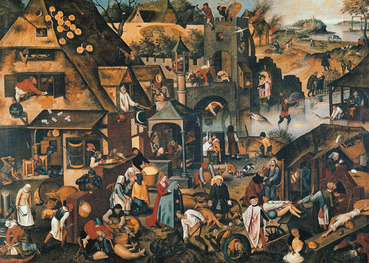 flamländska ordspråk av Pieter Brueghel the Younger