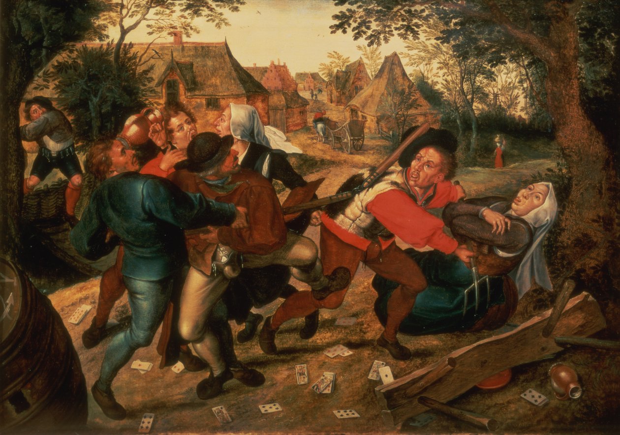 Spelare som bråkar av Pieter Brueghel the Younger