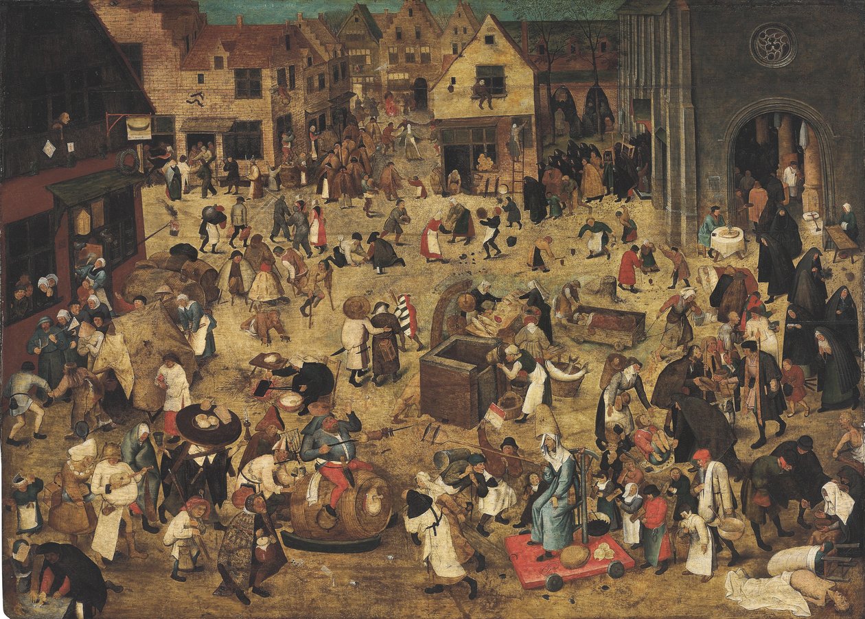 Kampf zwischen Karneval und Fasten av Pieter Brueghel the Younger