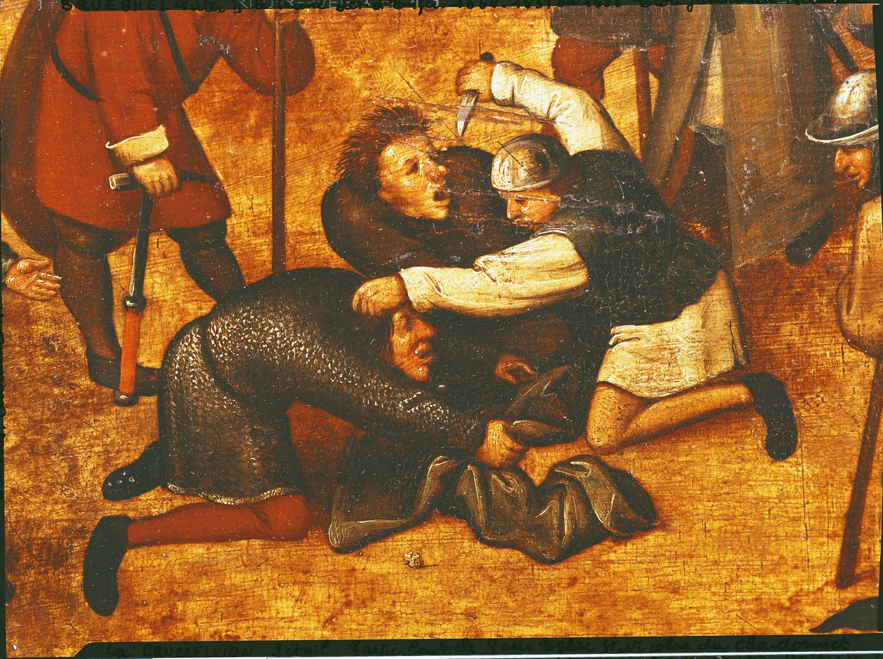 Korsfästelsen, detalj av den centrala delen av Pieter Brueghel the Younger
