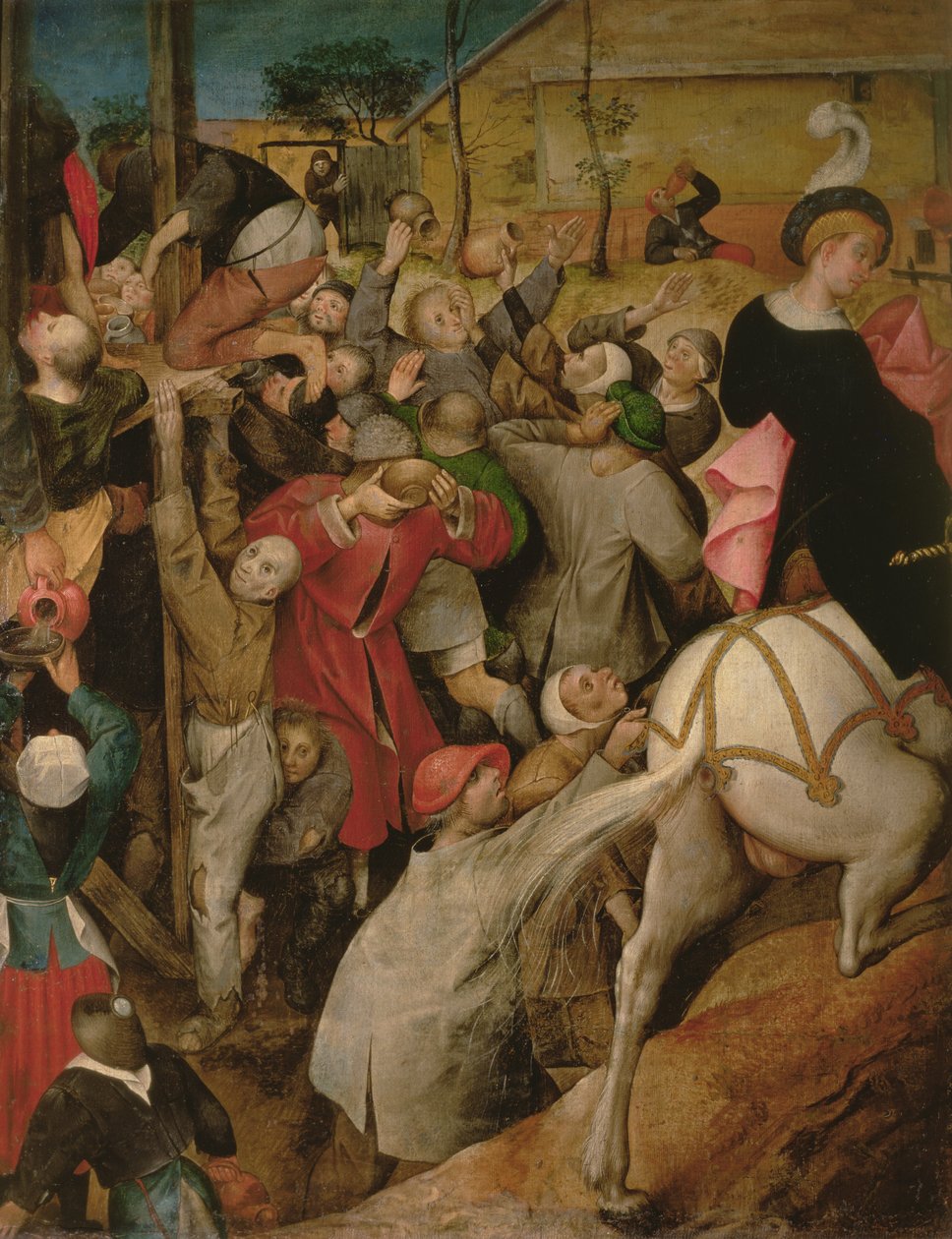 St. Martins högtid (tempera på duk) (detalj) av Pieter Brueghel the Younger