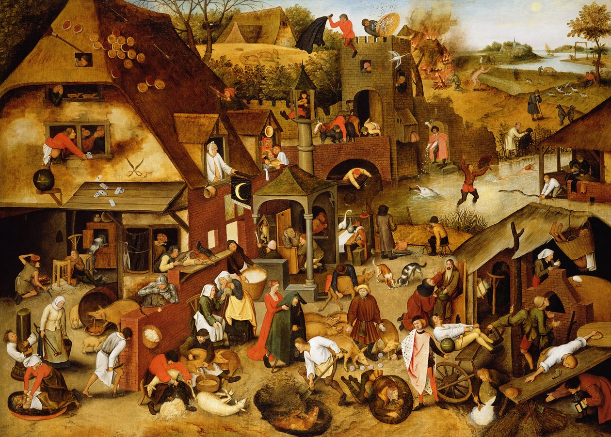 De flamländska ordspråken av Pieter Brueghel the Younger