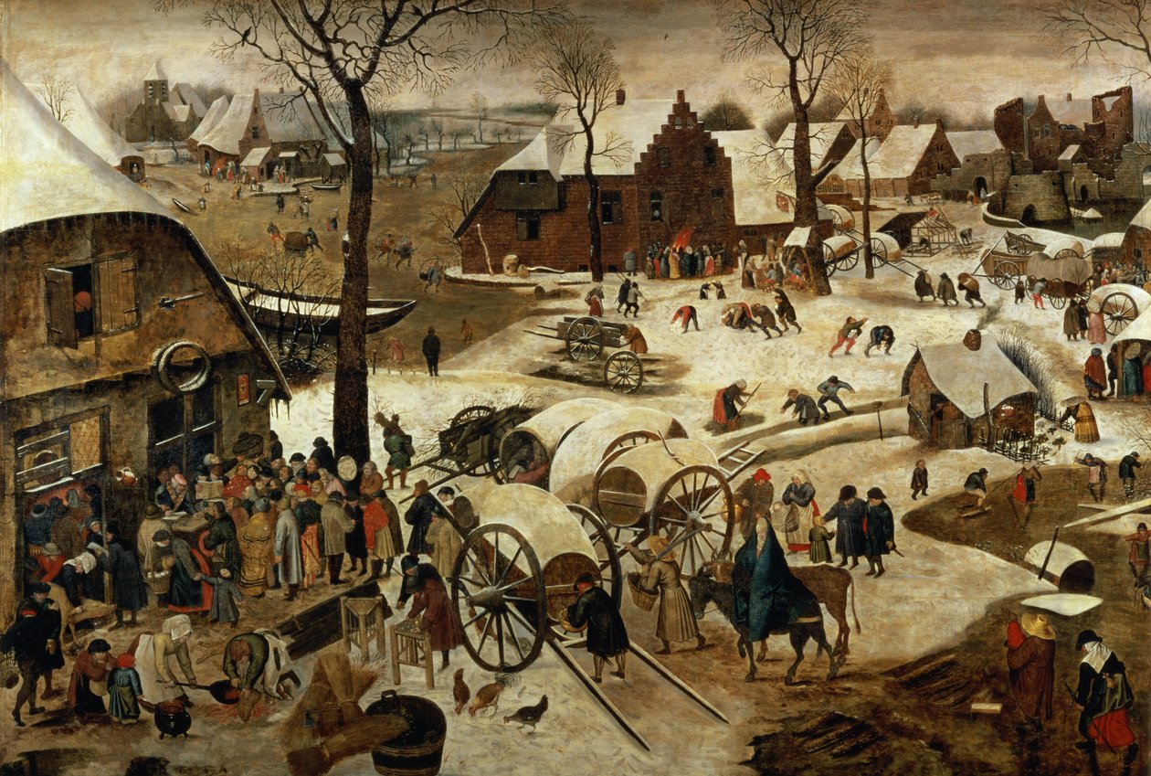 Betalningen av tiondet eller folkräkningen i Betlehem (för detaljer se 89722) av Pieter Brueghel the Younger