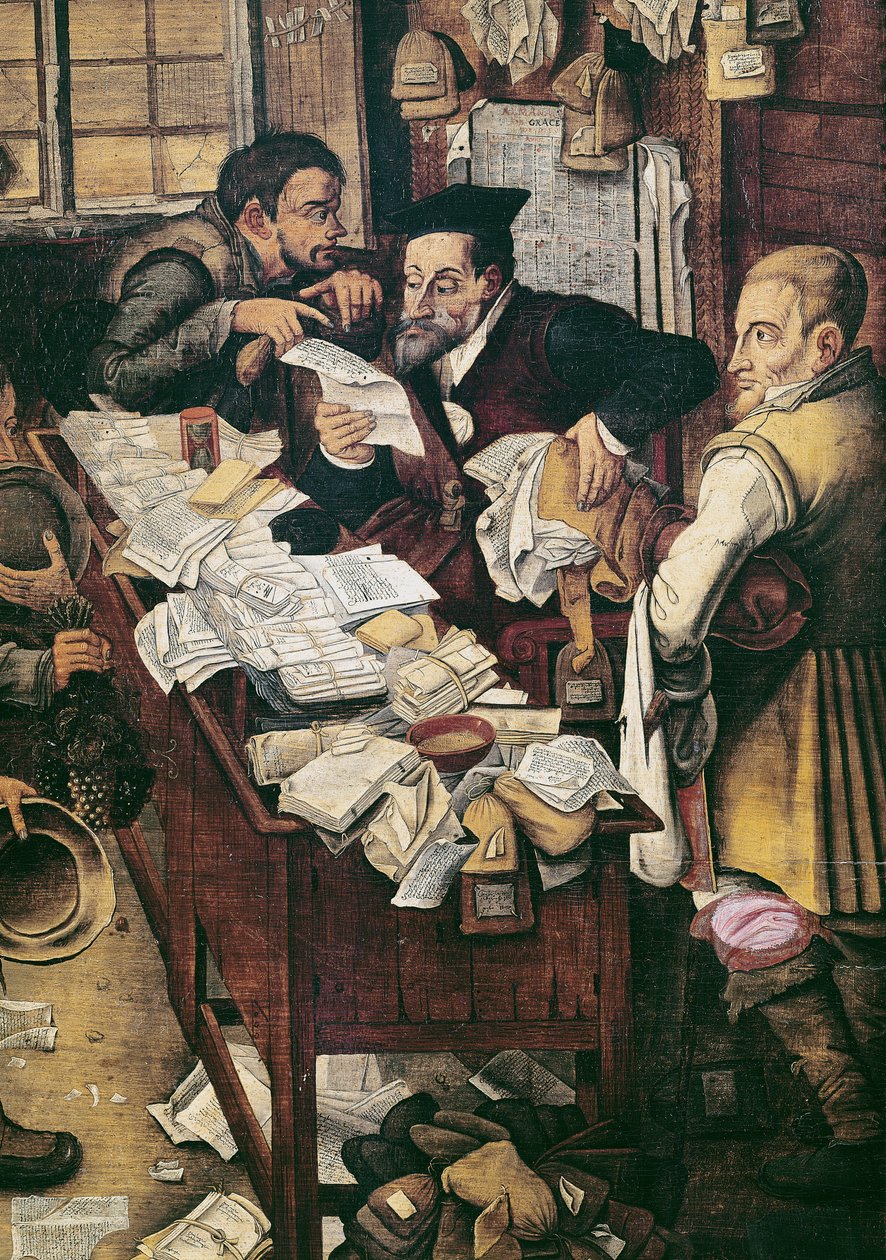 Betalningen av den årliga avgiften (uppgift om GIR79511) av Pieter Brueghel the Younger