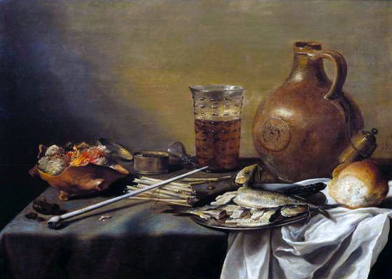 Stilleben med ett glas öl, 1644 av Pieter Claesz