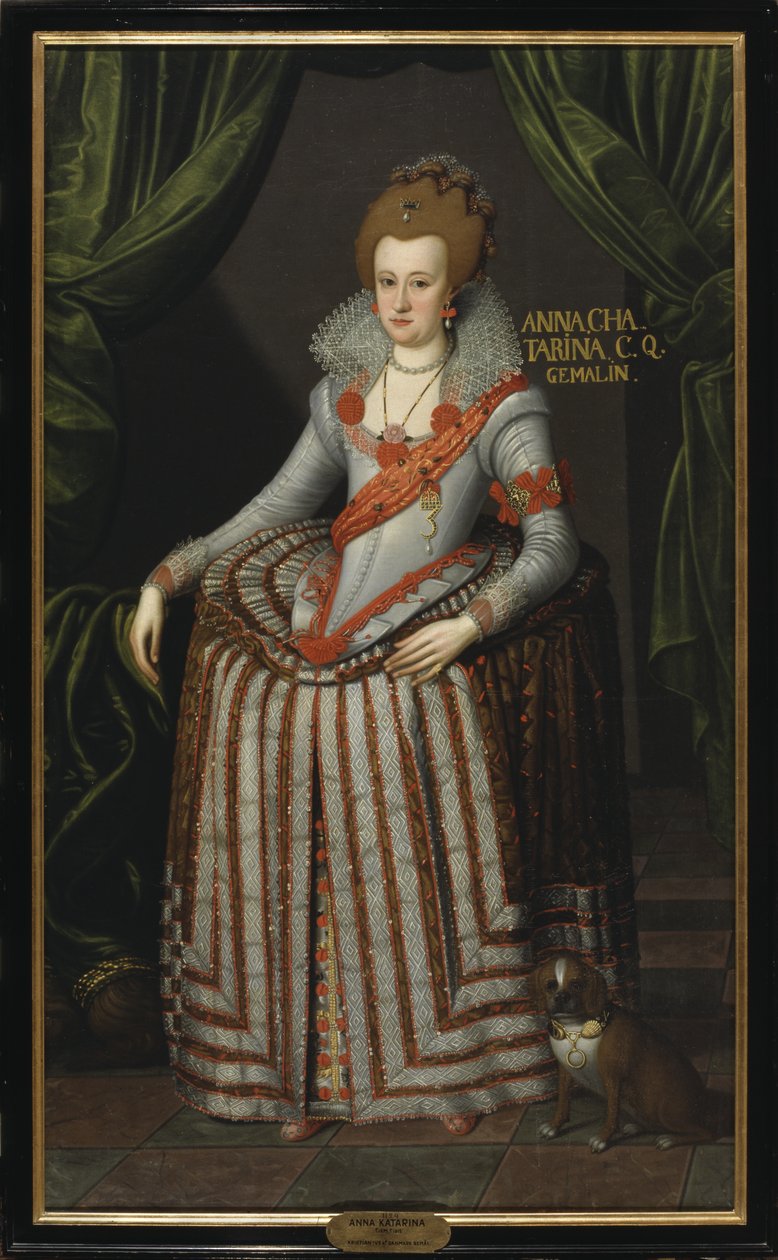 Anne Katarina av Brandenburg, ca 1600 av Pieter Fransz. Isaacsz.