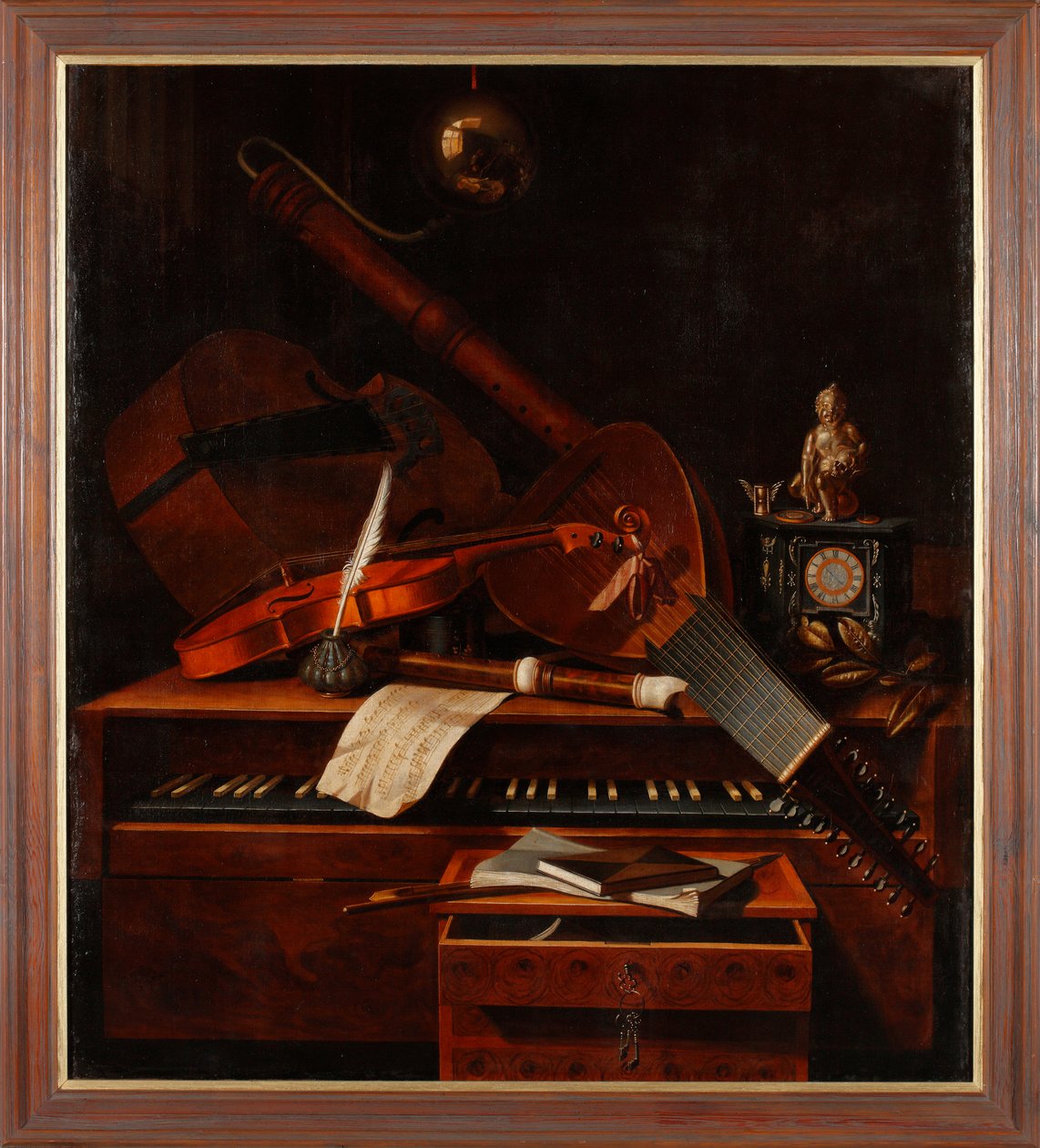 Stilleben med musikinstrument av Pieter Gerritsz. van Roestraten