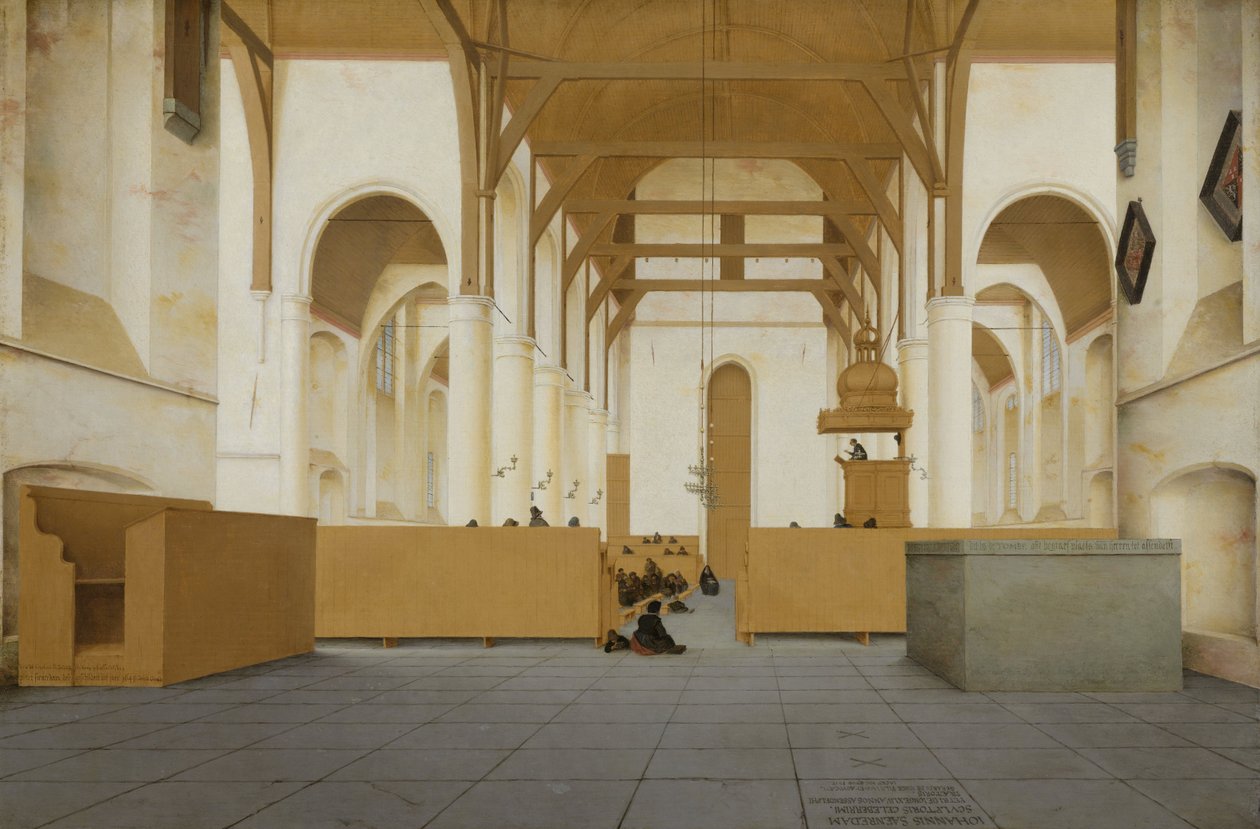Interiör av Sint-Odulphuskerk i Assendelft, 1649 av Pieter Janszoon Saenredam