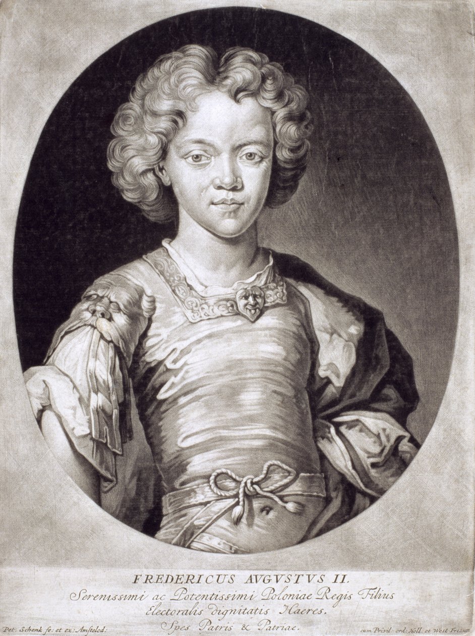 Augustus III (1696-1763) kung av Polen som barn av Pieter Schenk