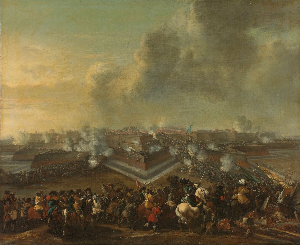 Angrepp på staden Coevorden den 30 december 1672 av Pieter Wouwermans or Wouwerman