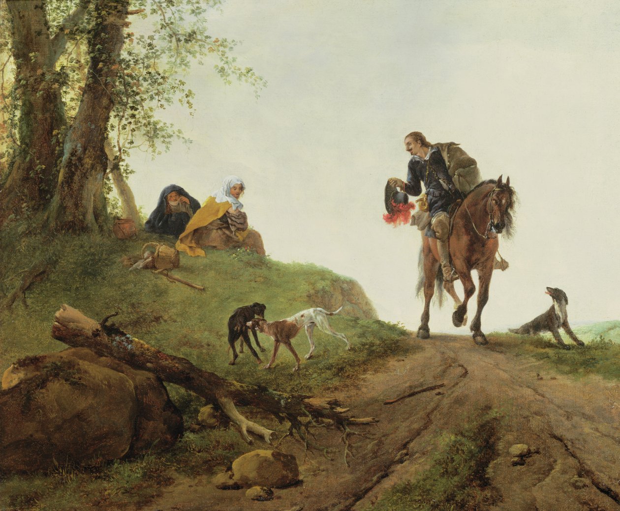 Flirten av Pieter Wouwermans or Wouwerman