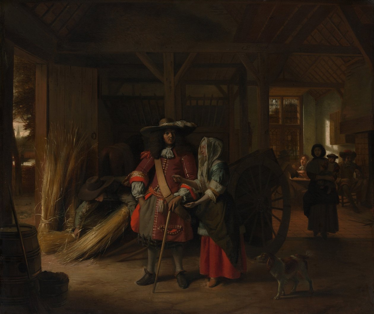 Betala värdinnan, c.1670 av Pieter de Hooch