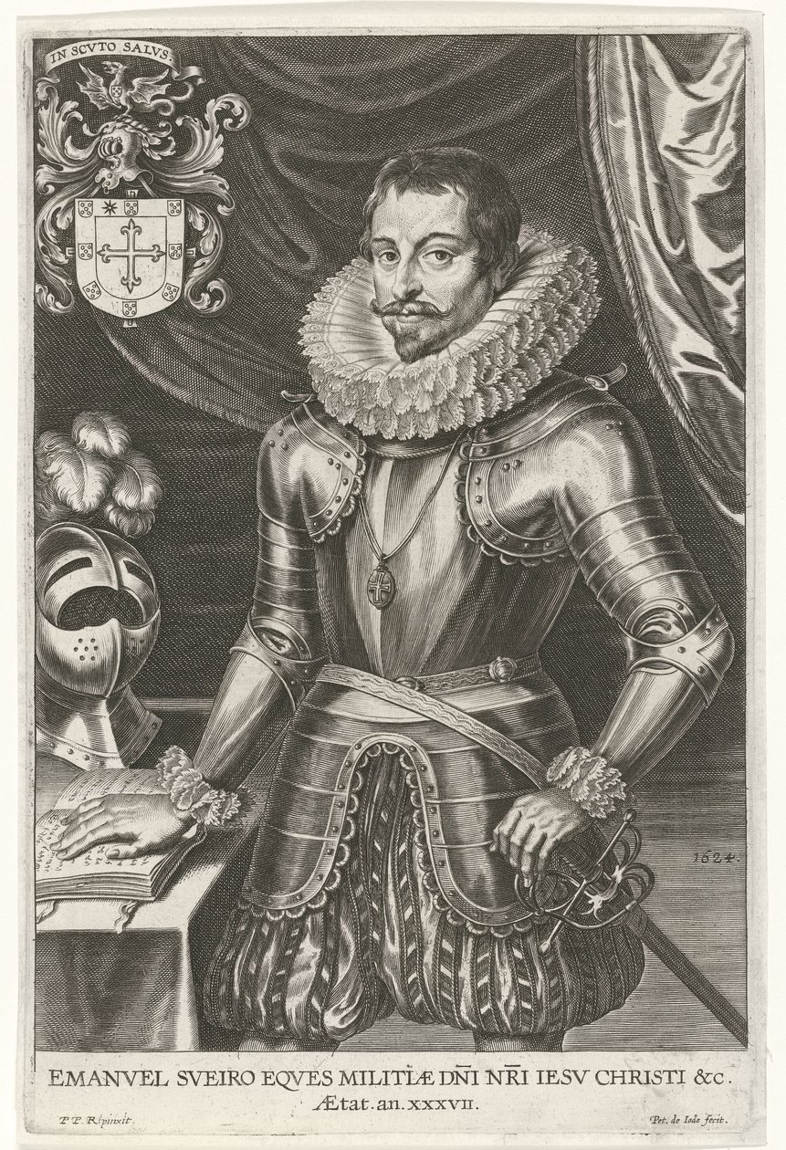 Porträtt av Emanuel Sueyro, 1624 av Pieter de Jode