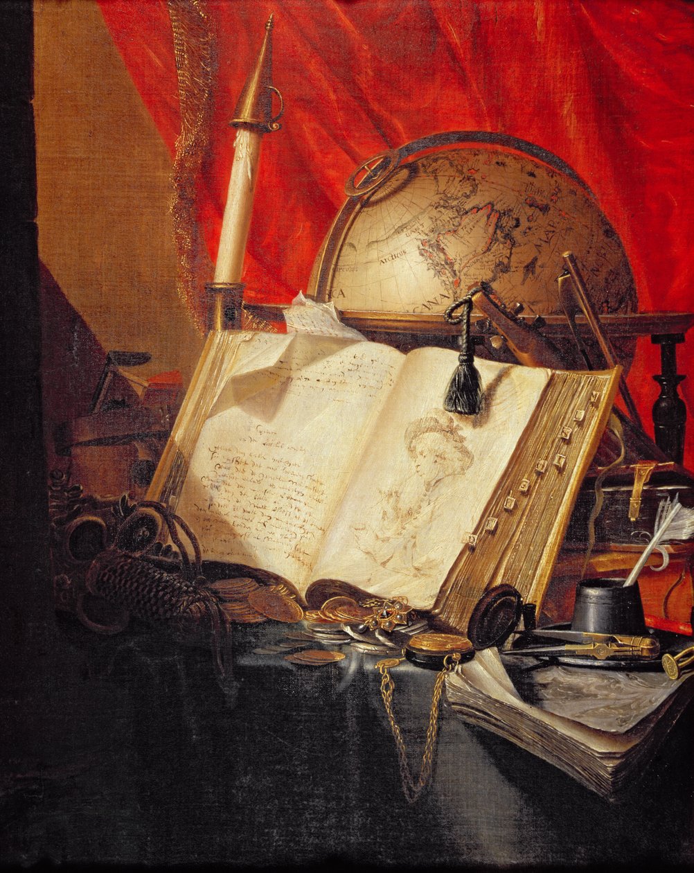 Ett Vanitas stilleben av Pieter de Ring