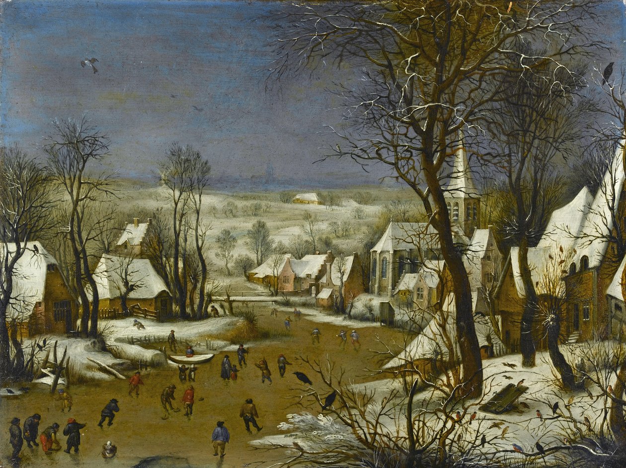 Fågelfällan (olja på koppar) av Pieter Bruegel the Elder