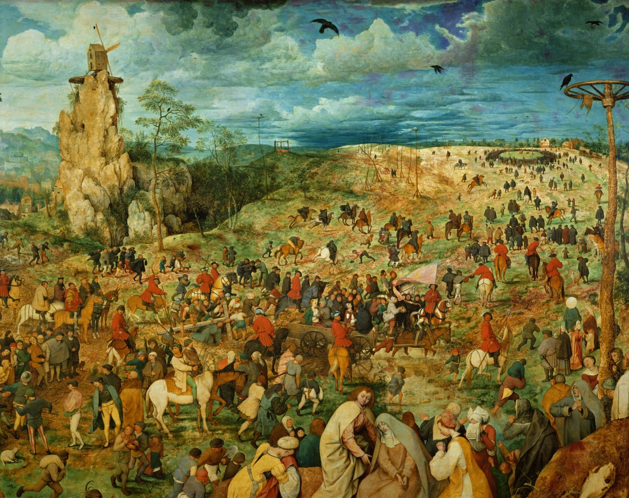 The Road to Calvary, 1564 olja på paneldetalj från 186439 av Pieter Bruegel the Elder