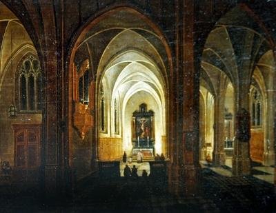 Interiör av en kyrka av Pieter the Elder Neefs