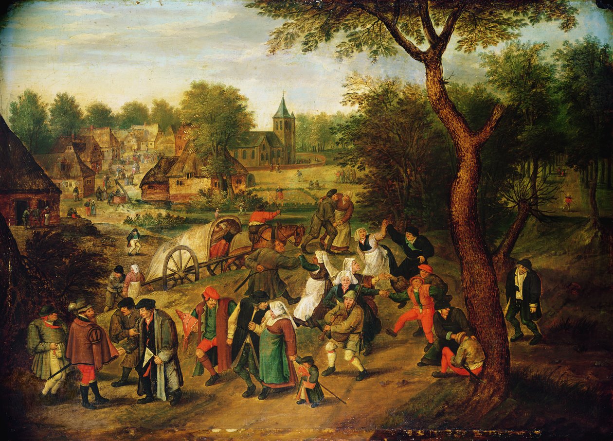 En scen i utkanten av en by av Pieter Brueghel the Younger