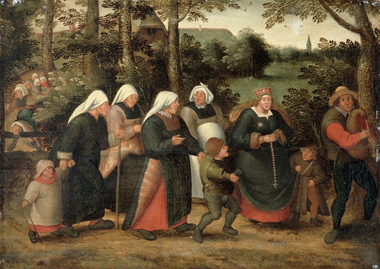Brudens procession (se 198004) av Pieter Brueghel the Younger