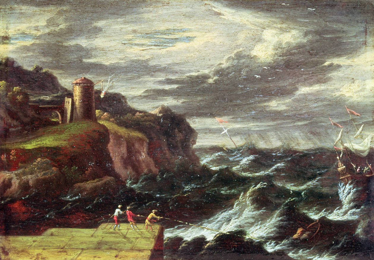 Paulus anländer till Malta av Pieter the Younger Mulier