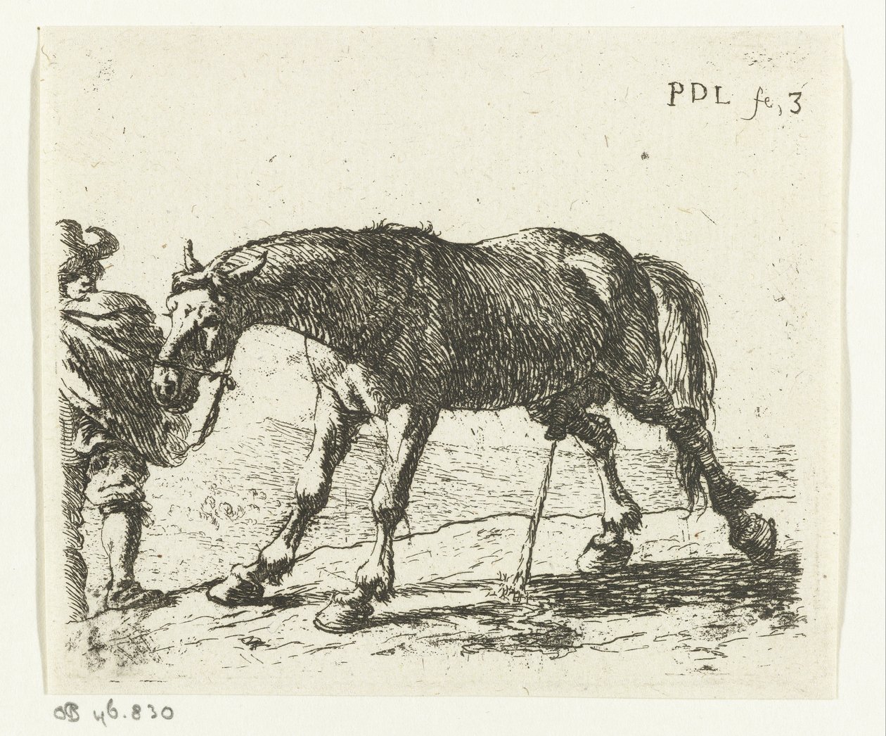 Kissande häst av Pieter van Laer