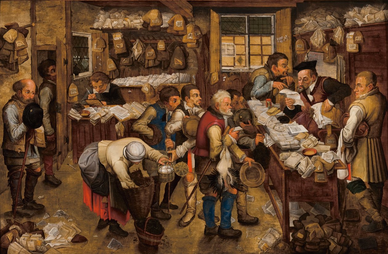 The tax collectors office av Pieter Brueghel the Younger