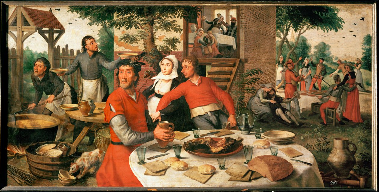Lantbrukarnas fest ... (olja på ek) av Pieter (1507/08-75) Aertsen