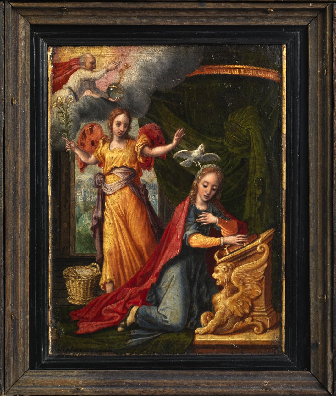 Annunciation (recto): detalj, ca 1530 (måla på panel) av Pieter Aertsen