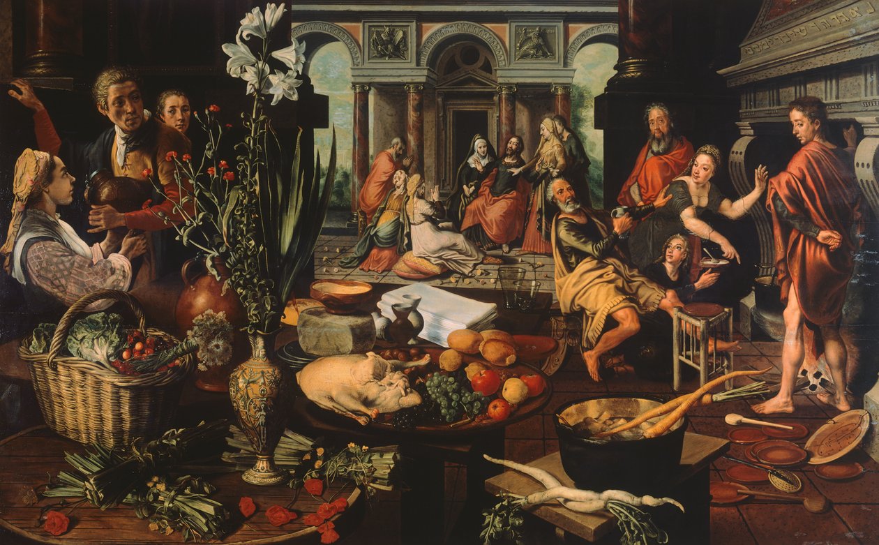 Kristus i Marthas och Marias hus, av Pieter Aertsen (1507 eller 1508 -1575) av Pieter Aertsen