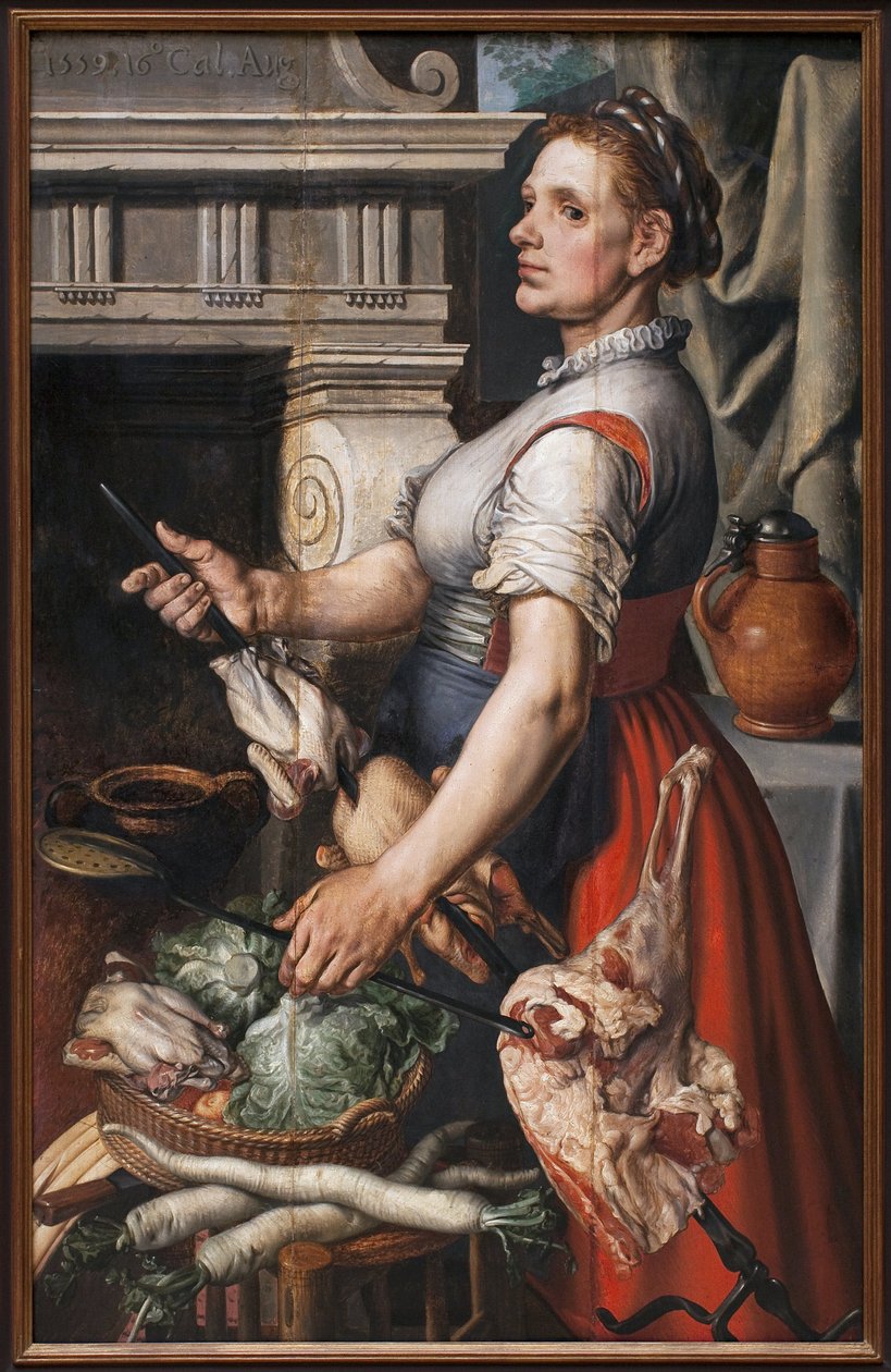 Kocken. Målning av Pieter Aertsen (1507 eller 1508-1575), olja på trä av Pieter Aertsen